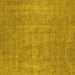 Square Oriental Yellow Industrial Rug, urb1913yw