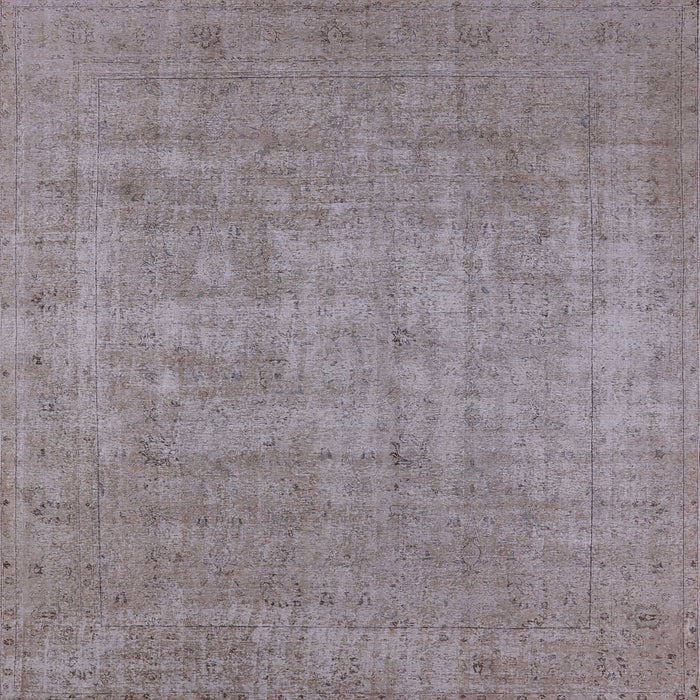 Square Mid-Century Modern Rose Purple Oriental Rug, urb1913