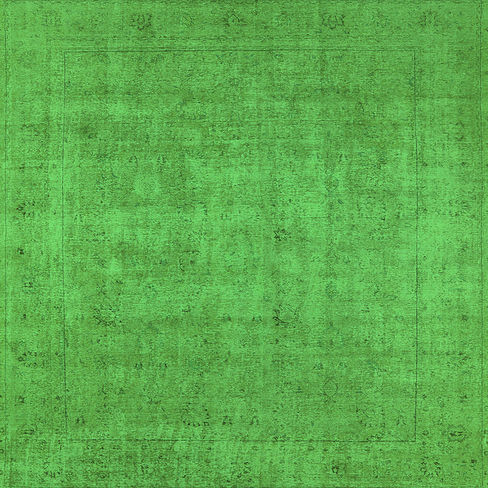 Square Oriental Green Industrial Rug, urb1913grn
