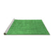 Sideview of Machine Washable Oriental Emerald Green Industrial Area Rugs, wshurb1913emgrn