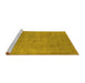 Sideview of Machine Washable Oriental Yellow Industrial Rug, wshurb1913yw