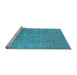 Sideview of Machine Washable Oriental Light Blue Industrial Rug, wshurb1913lblu