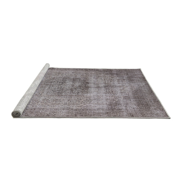 Sideview of Machine Washable Industrial Modern Sandstone Brown Rug, wshurb1914