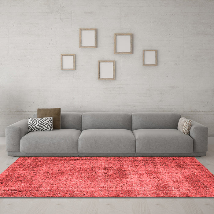 Industrial Red Washable Rugs