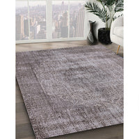 Mid-Century Modern Sandstone Brown Oriental Rug, urb1914