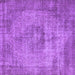 Square Machine Washable Oriental Purple Industrial Area Rugs, wshurb1914pur