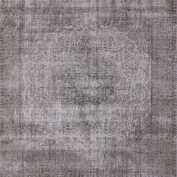 Square Mid-Century Modern Sandstone Brown Oriental Rug, urb1914