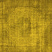 Square Oriental Yellow Industrial Rug, urb1914yw