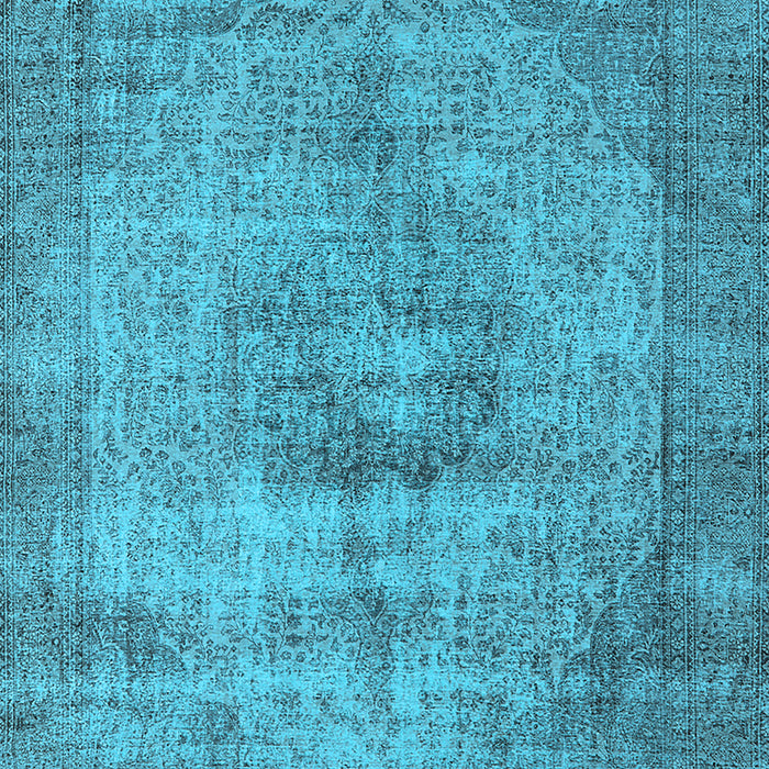 Machine Washable Oriental Light Blue Industrial Rug, wshurb1914lblu