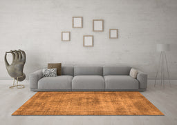 Machine Washable Oriental Orange Industrial Area Rugs in a Living Room, wshurb1914org