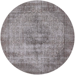 Round Machine Washable Industrial Modern Sandstone Brown Rug, wshurb1914
