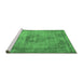 Sideview of Machine Washable Oriental Emerald Green Industrial Area Rugs, wshurb1914emgrn