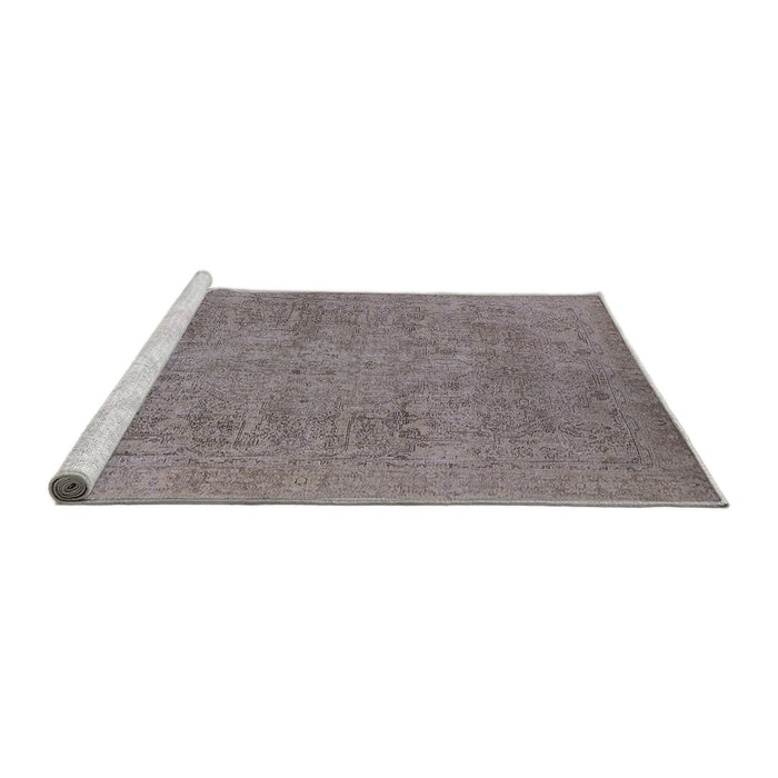 Sideview of Machine Washable Industrial Modern Mauve Taupe Purple Rug, wshurb1915