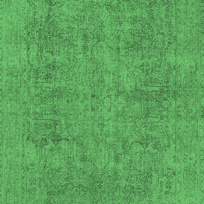 Machine Washable Oriental Emerald Green Industrial Area Rugs, wshurb1915emgrn