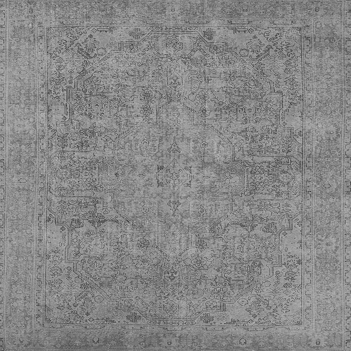 Square Machine Washable Oriental Gray Industrial Rug, wshurb1915gry