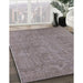 Machine Washable Industrial Modern Mauve Taupe Purple Rug in a Family Room, wshurb1915