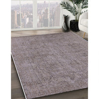 Mid-Century Modern Mauve Taupe Purple Oriental Rug, urb1915