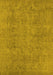 Machine Washable Oriental Yellow Industrial Rug, wshurb1915yw