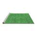 Sideview of Machine Washable Oriental Emerald Green Industrial Area Rugs, wshurb1915emgrn