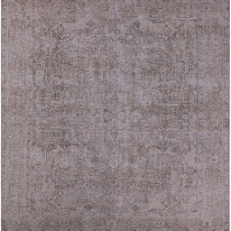 Square Mid-Century Modern Mauve Taupe Purple Oriental Rug, urb1915