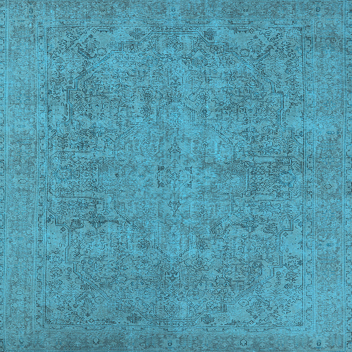 Square Oriental Light Blue Industrial Rug, urb1915lblu
