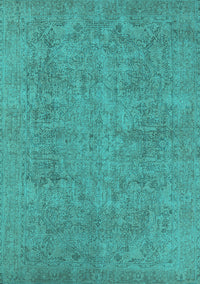 Oriental Turquoise Industrial Rug, urb1915turq