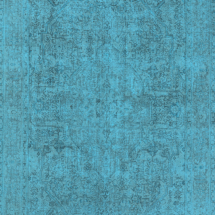 Machine Washable Oriental Light Blue Industrial Rug, wshurb1915lblu