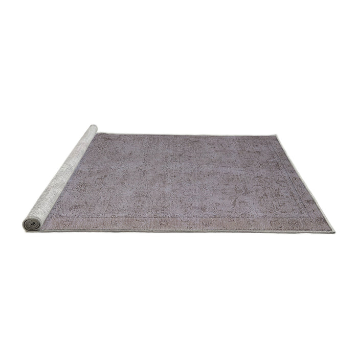 Sideview of Machine Washable Industrial Modern Dark Gray Rug, wshurb1916