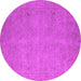 Round Oriental Pink Industrial Rug, urb1916pnk