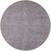 Round Mid-Century Modern Dark Gray Oriental Rug, urb1916