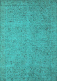 Oriental Turquoise Industrial Rug, urb1916turq