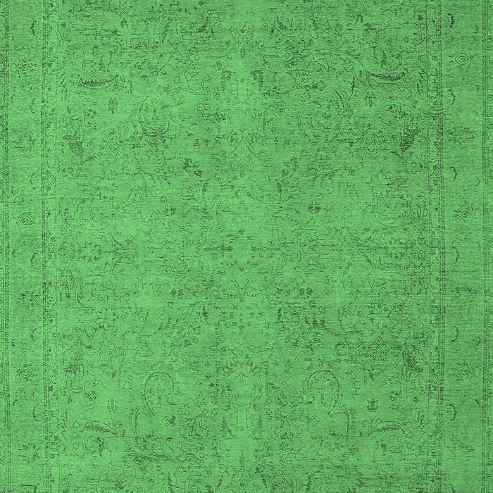 Machine Washable Oriental Emerald Green Industrial Area Rugs, wshurb1916emgrn