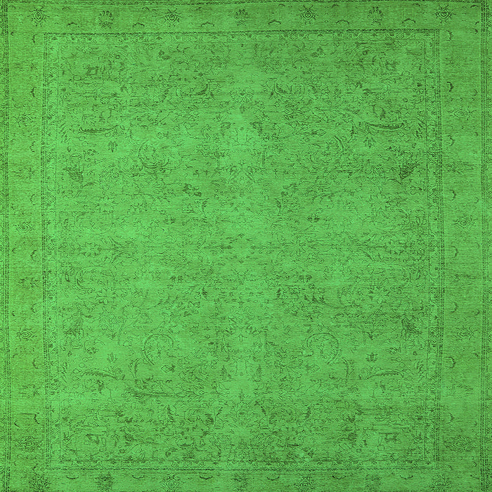 Square Oriental Green Industrial Rug, urb1916grn