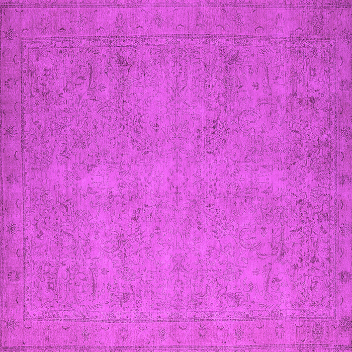 Square Machine Washable Oriental Pink Industrial Rug, wshurb1916pnk