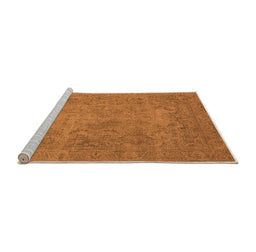 Sideview of Machine Washable Oriental Orange Industrial Area Rugs, wshurb1917org