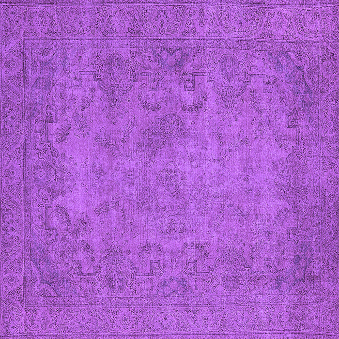 Square Oriental Purple Industrial Rug, urb1917pur