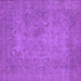 Square Oriental Purple Industrial Rug, urb1917pur