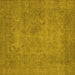 Square Oriental Yellow Industrial Rug, urb1917yw