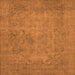 Square Oriental Orange Industrial Rug, urb1917org