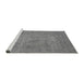 Sideview of Machine Washable Oriental Gray Industrial Rug, wshurb1917gry