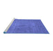 Sideview of Machine Washable Oriental Blue Industrial Rug, wshurb1917blu