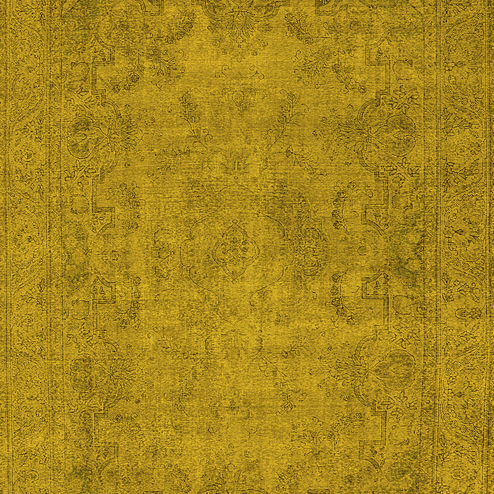 Oriental Yellow Industrial Rug, urb1917yw