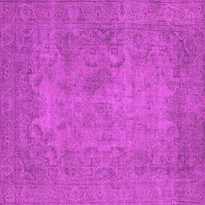 Square Oriental Pink Industrial Rug, urb1917pnk