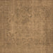 Square Oriental Brown Industrial Rug, urb1917brn