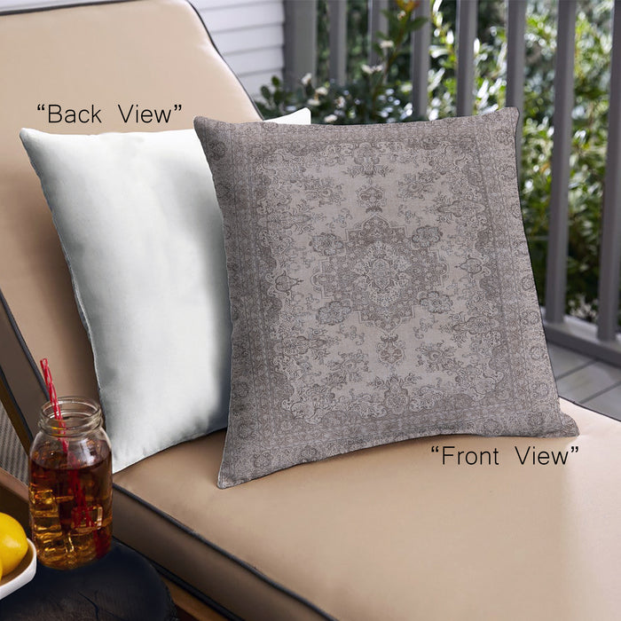 Front View of Mid-Century Modern Urban Square Puce Purple Throw Pillow, 18 inch by 18 inch, pwurb1918