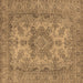 Square Oriental Brown Industrial Rug, urb1918brn