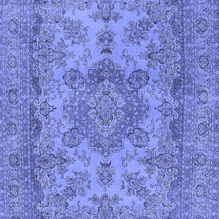 Machine Washable Oriental Blue Industrial Rug, wshurb1918blu