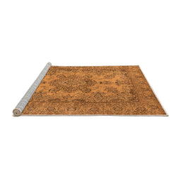 Sideview of Machine Washable Oriental Orange Industrial Area Rugs, wshurb1918org