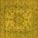 Square Oriental Yellow Industrial Rug, urb1918yw