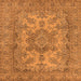 Square Oriental Orange Industrial Rug, urb1918org